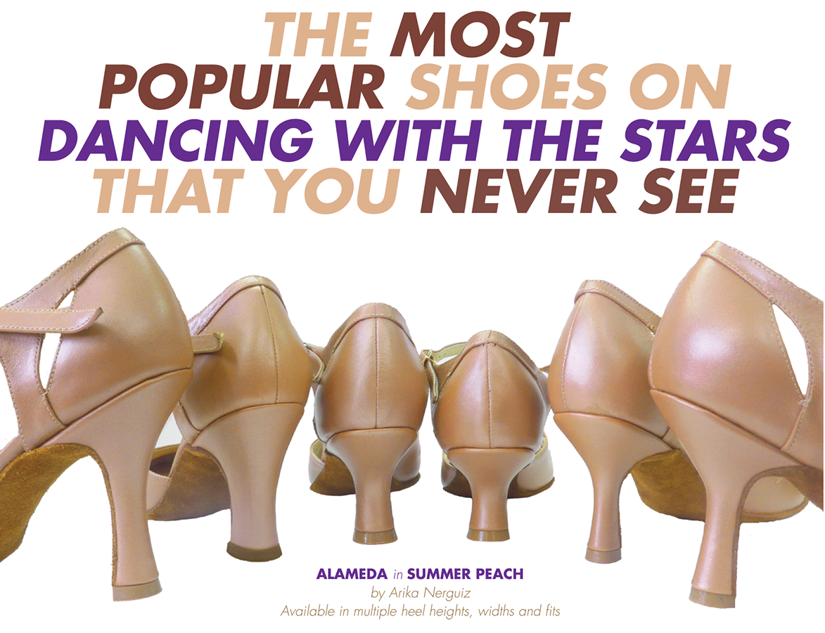 WORLDTONE DANCE & Theatrical Shoes - featuring Alameda in Summer Peach Leather.  As seen on Dancing with the Stars. Comes in multiple heel heights.  One of many great theatrical styles available exclusively at WORLDTONE