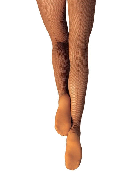 Capezio Pro Series Fishnet Tights with BACKSEAM Nude #4: TOFFEE Available  in SM, M/T and XL