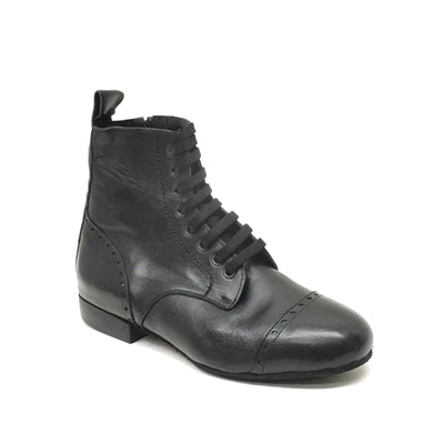DelMago Theatrical Boot 3.0:  The Marauder: Serious Black | 1.25" Tapered Ultralite | MED | Suede Sole