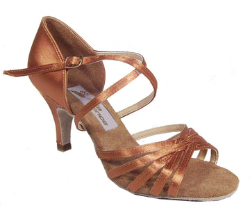 Aida: Karina RT: 2.5" Slim | Tan Satin | Wide