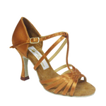 Aida: Karina RT Infini-T: 3.0" Flare | Tan Satin | WIDE