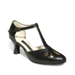 AN: La Rubia: Various Textured Black Leathers | 2.0" Paloma | MED | Suede Sole | Limited Edition