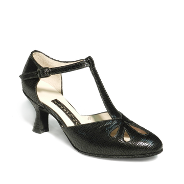 AN: La Rubia: Various Textured Black Leathers | 2.0" Paloma | MED | Suede Sole | Limited Edition