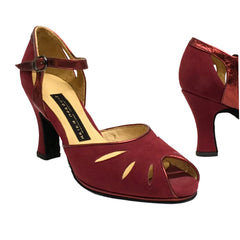 AN: Melina Adorna: Scarlet Suede | 3.0" | 1940's | Medium | Suede Sole