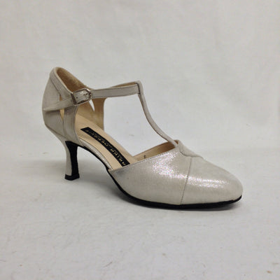 AN: Pinot Brava: Silver Shimmer | 2.5" Modesta | MED | Suede Sole | Limited Edition
