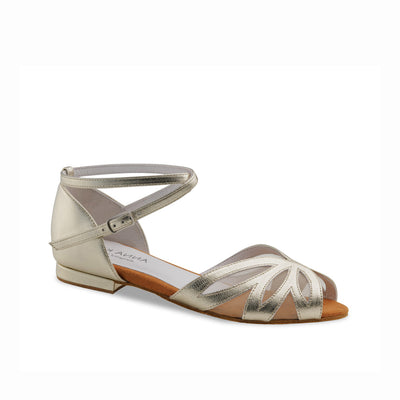 Anna Kern: Fiori | Platinum Nappa & Mesh | 0.5" Block | MED | Suede Sole