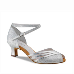 Anna Kern: Naiad | Silver Nappa & Sparkle | MED | 2.0" Flare