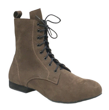 DelMago 3.0 Theatrical Boots: The Sentry Superflex: Brown Nubuck | 1.0" Standard Ultralite | MED | Suede Sole