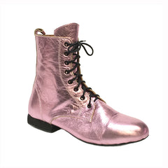 DelMago 3.0 Theatrical Boots: The Sentry Superflex: Bubblegum Barbie | 0.75" Tapered Ultralite | MED | Suede Sole