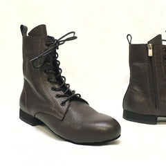 DelMago 3.0 Theatrical Boots: The Sentry Superflex: Dasher Brown | 1.0" Standard Ultralite | MED | Suede Sole