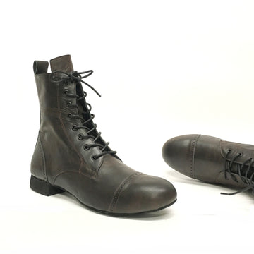 DelMago 3.0 Theatrical Boots: The Marauder NZ: Distresso Walnutus | 1.0" Standard Ultralite | MED | Suede Sole - Superflex