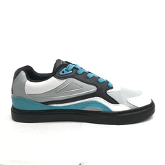 Fuego: Low-Top Dance Sneaker | BDash Black White & Blue | MED | Flat Full Rubber Sole | VEGAN