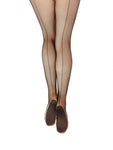 Capezio: Professional Fishnet Tights with Back Seam - BLACK