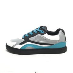 Fuego: Low-Top Dance Sneaker | BDash Black White & Blue | MED | Flat Full Rubber Sole | VEGAN