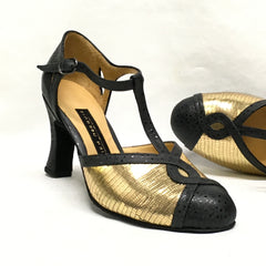AN: Viento: Black & Goldzilla | 3.0" 1940s | MED | Suede Sole | Limited Edition