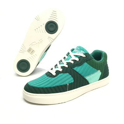 Fuego: Low-Top Dance Sneaker | Knitted Jade | MED | Flat Full Rubber Sole | VEGAN