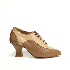 International: Womens Wingtip: Layered Soy Latte | 2.5" Louie | Suede Sole