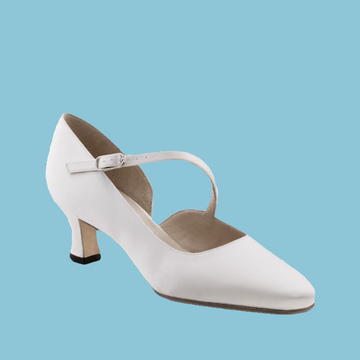 Werner Kern: Rita 55 | White Satin | 2.0" Flare