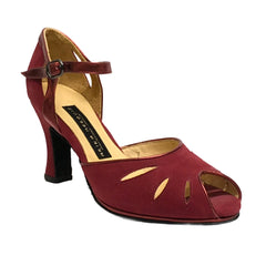 AN: Melina Adorna: Scarlet Suede | 3.0" | 1940's | Medium | Suede Sole