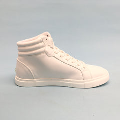 Fuego: High-Top Dance Sneaker | All White | MED | Flat Full Rubber Sole | VEGAN