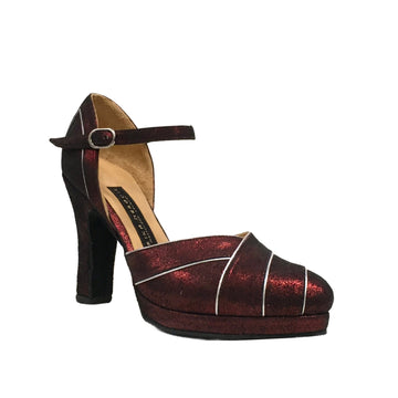 AN: Monte Alegria: Garnet Shimmer & Silver Icing | 3.5 Torre | MED | Suede Sole | Limited Edition