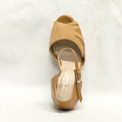 MERLET: Phyllis - Glazed Sunrise Suede | 2.5" Baroque Flare