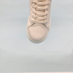 Fuego: Low-Top Dance Sneaker | All White | MED | Flat Full Rubber Sole | VEGAN