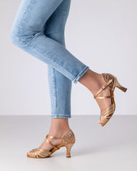 Anna Kern: Ceres 2.5"  | Mixed Copper Satin & Rhinestones| 2.5" Flare