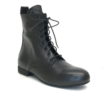 DelMago 3.0 Theatrical Boots: The Sentry: Serious Black | 1.0" Tapered Ultralite | MED | Suede Sole