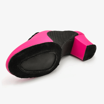 SoDanca: Punky Practice Lacey | MED | Hot Pink Faux Leather | 1.5" Latin