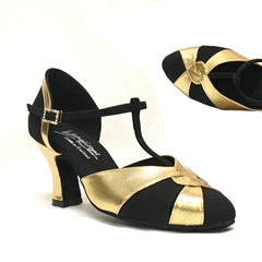 International: Hampton Cape: Black Eclipse & Gold Pixel | 2.75" West End | Suede Sole