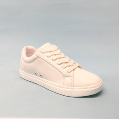 Fuego: Low-Top Dance Sneaker | All White | MED | Flat Full Rubber Sole | VEGAN