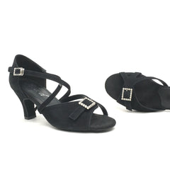 KelaCi: Ziba CB: Black Suede | 2.5" N | DOUBLE SOLE | ADJUSTABLE WIDTH