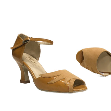 MERLET: Phyllis - Glazed Sunrise Suede | 2.5" Baroque Flare