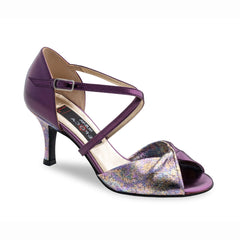 Nueva Epoca: Violeta | RICA | Marbled Gold Pistachio & Purple Brokat | 2.75" Aria (70mm) | MED | Suede Sole