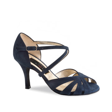 Nueva Epoca: Yolanda | RICA | Denim Blue Suede | 2.75" Aria (70mm) | MED | Suede Sole