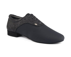 PortDance: Ernesto Oxford: Black Pebble & Neoprene | 0.75" Standard | Suede Sole