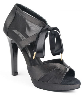 PortDance: Estrada Joana: Black Satin: 4" Spire