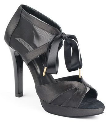 PortDance: Estrada Joana: Black Satin: 4" Spire