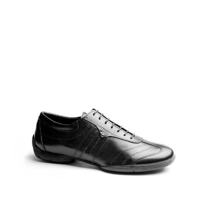 PortDance: Pietro Dance Sneaker: Black Leather | Split Sole