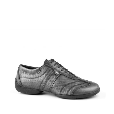 PortDance: Pietro Dance Sneaker: Distressed Grey Leather | Split Sole