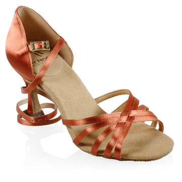 Ray Rose / Artsport: Hygea | SPF1 = Darkest Rose Tan Satin | EXTRA Wide | 2.5" Flare