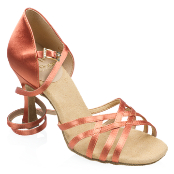 Ray Rose / Artsport: Kalahari / Earthquake | WIDE | SPF1 = Darkest Rose Tan Satin | 2.5" Flare