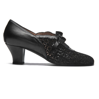 Rumpf:Beguine the Beguile | Midnite Doily Suede & Leather | 2" Stet | MED | Suede Sole