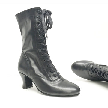 Rumpf: The Offenbach Boot: NY Black | 2.5" Le Roi | MED | Suede Sole | Side Zipper -- SAMPLE