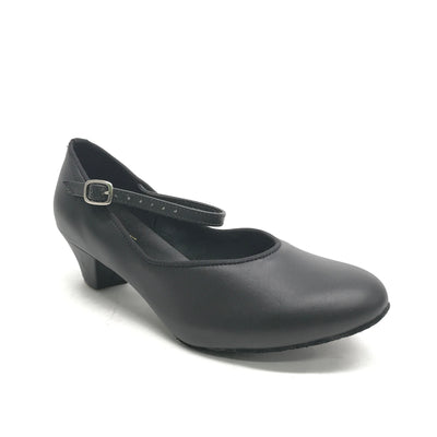 SoDanca: Janeiro | Black Leather | 1.5" Sculpted | Medium