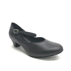 SoDanca: Janeiro | Black Leather | 1.5" Sculpted | WIDE