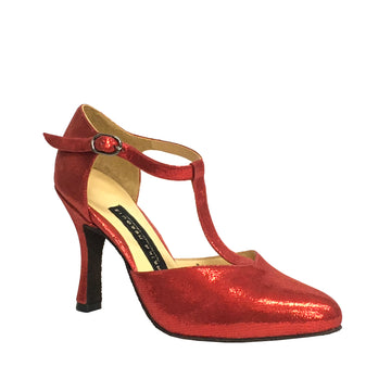 AN: Corista: Ruby Red Shimmer | 3.5" Extrema | MED | Suede Sole | Limited Edition