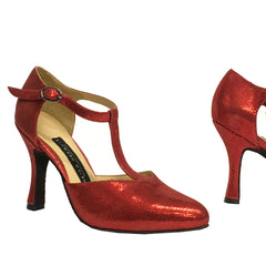 AN: Corista: Ruby Red Shimmer | 3.5" Extrema | MED | Suede Sole | Limited Edition