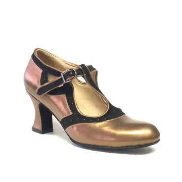 AN: La Trovadora Fresca: Bronze & Midnite | 2.5" Famosa | MED | Suede Sole | Limited Edition